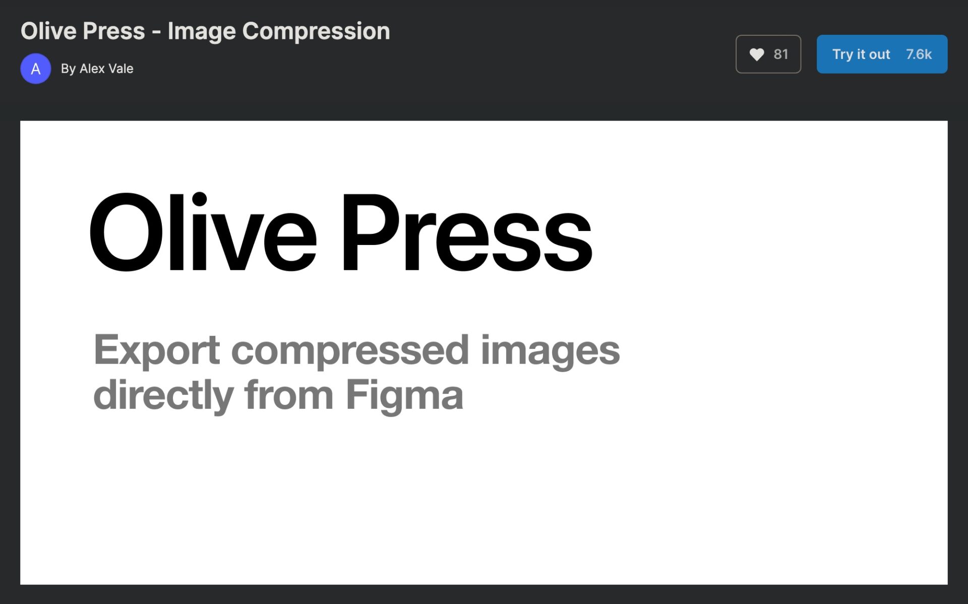 FigmaからWebPで書き出しす方法。Olive Pressプラグイン。