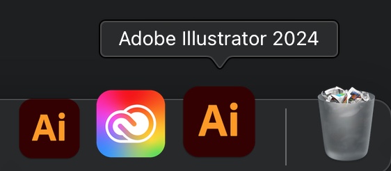 Illustratorのアップデート手順の画像。
