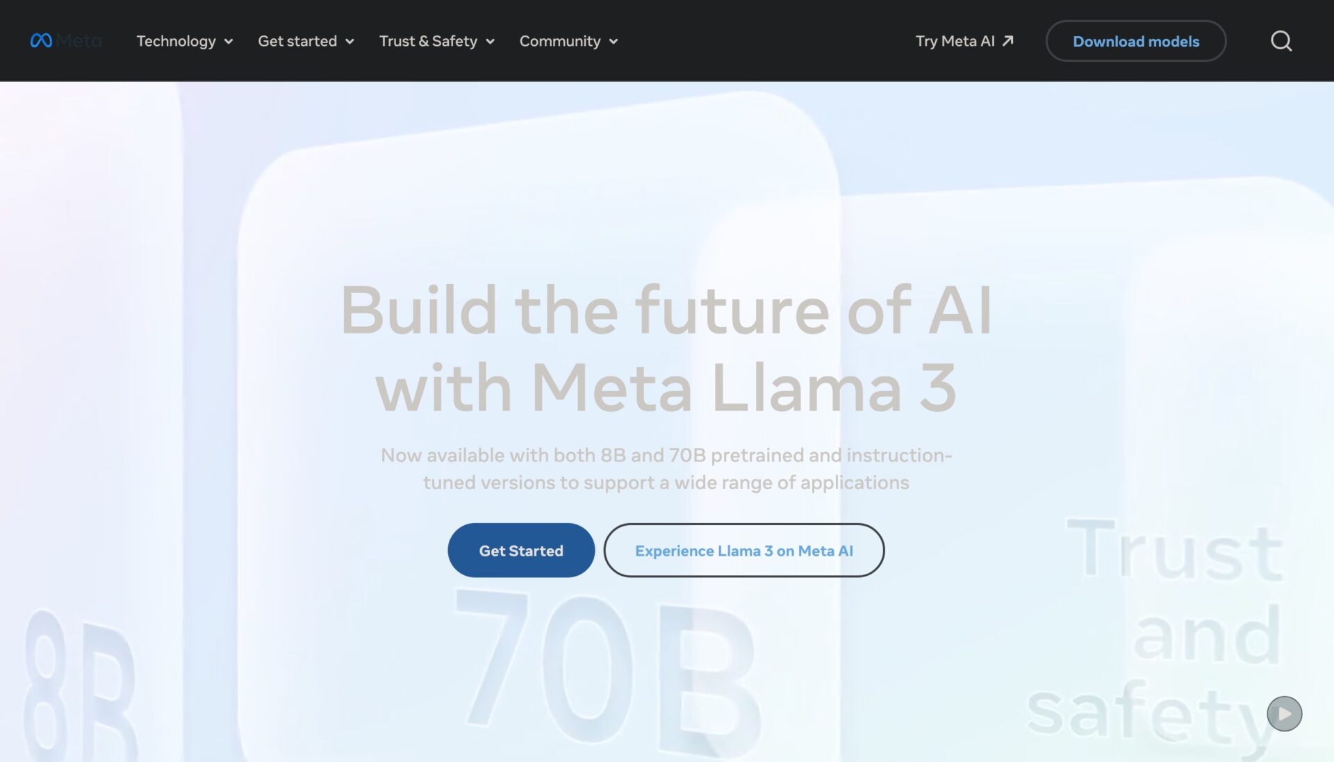 Metaの大規模言語モデル Llama 3（ラマスリー）。400Bもトレニング中。