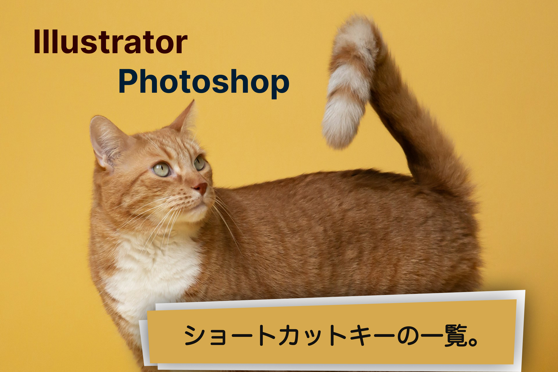 IllustratorとPhotoshopのショートカットキー一覧。