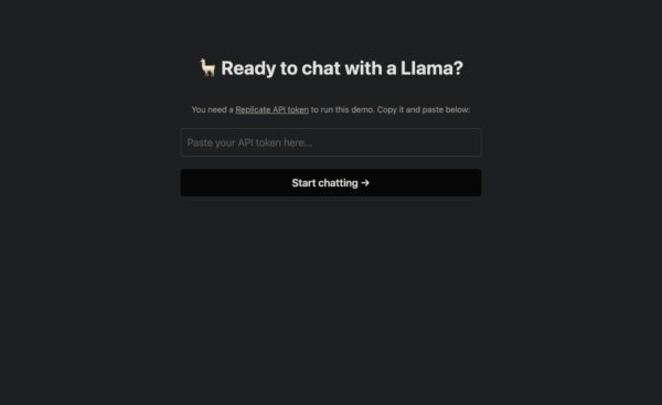 Llama 3.1 on ReplicateのAPIトークンの取得手順の画面。