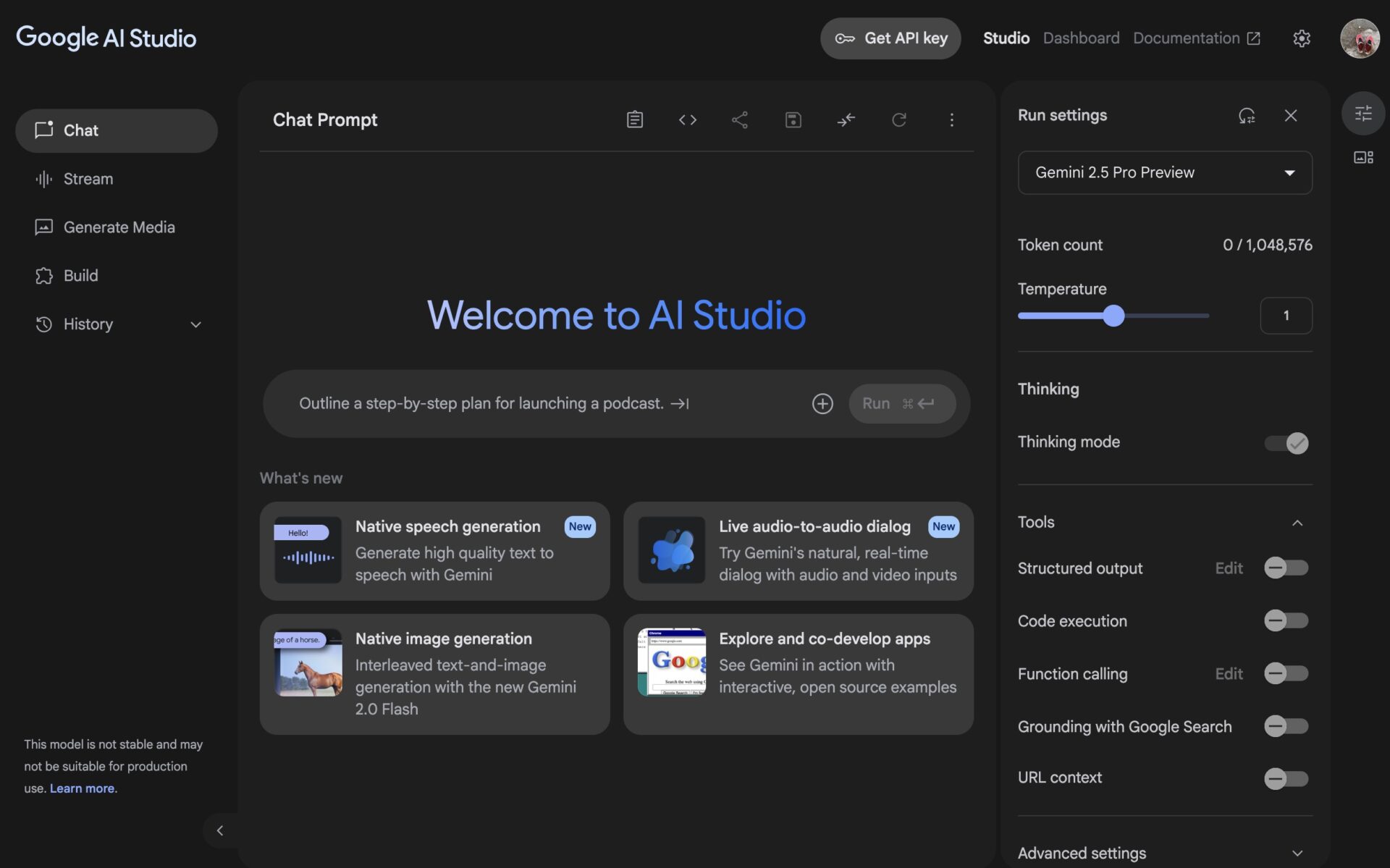 Googleの最新AIモデル、Gemini 2.5 Pro Previewの使い方の説明画像。