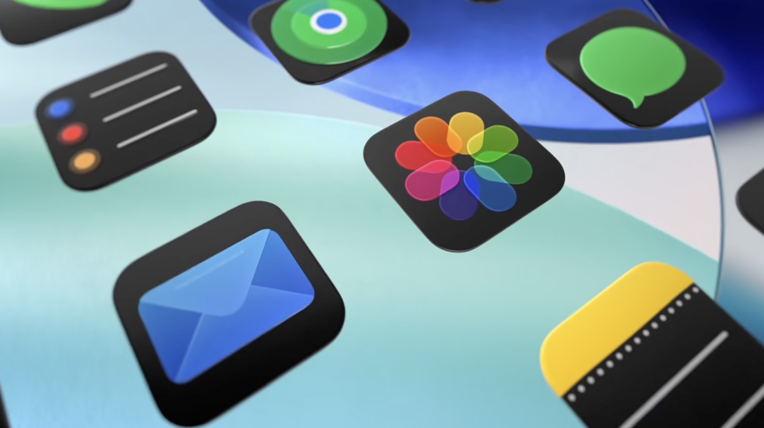 iOS 26のダークモード画面。