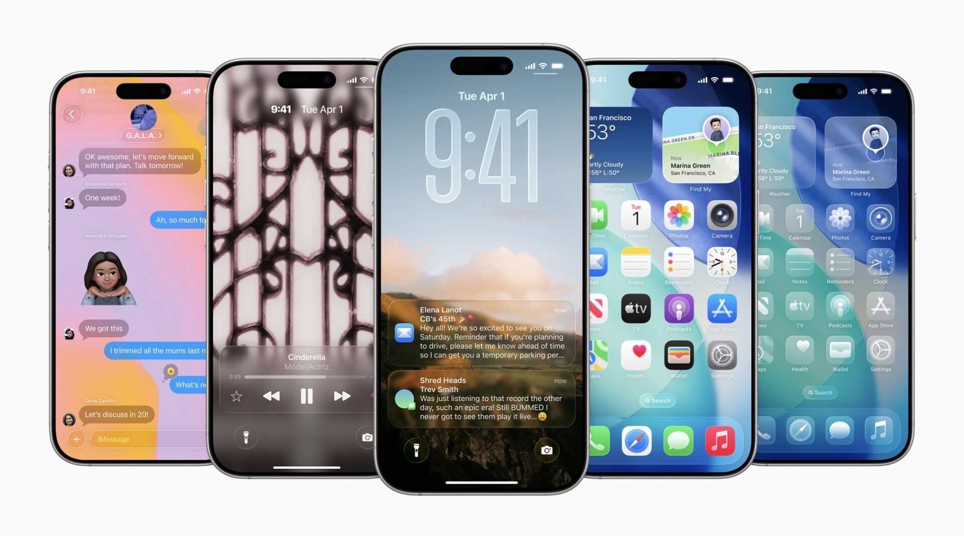 iPhoneのLiquid Glassデザイン。