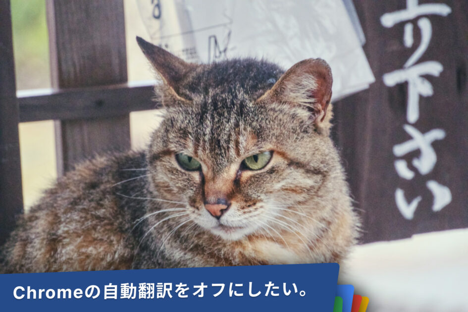 特定サイトだけChrome自動翻訳をオフにしたいとき。