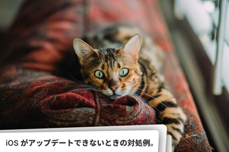iOSがアップデートできないときの対処例。