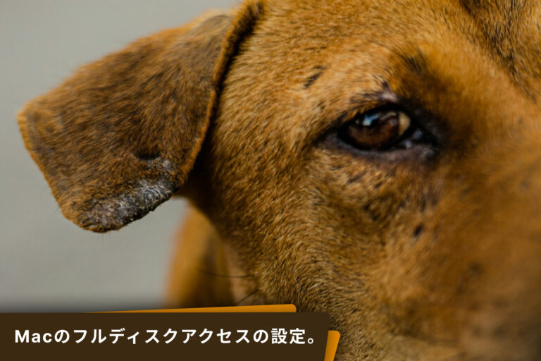 Macのフルディスクアクセスの設定方法について。